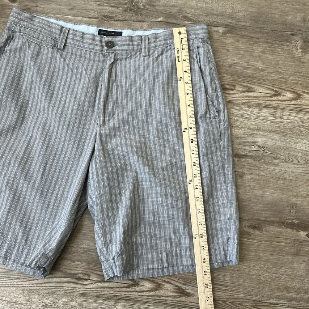 Banana Republic Classic Fit Shorts Mens 36 Gray Plaid 10